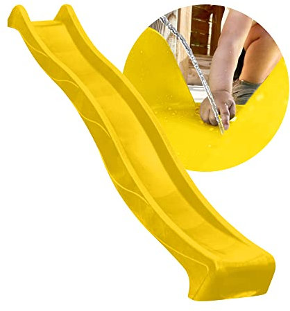 DEMMELHUBER - Kinder Rutsche Outdoor Garten Spielgeräte, Stabile Wasserrutsche für Kinder, Alternative zu Indoor Spielgeräten, 2,90 Meter lang (Gelb)