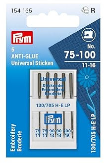 Prym 154165 Nähmaschinennadel Universal SUPER SU 70-100, Silberfarbig