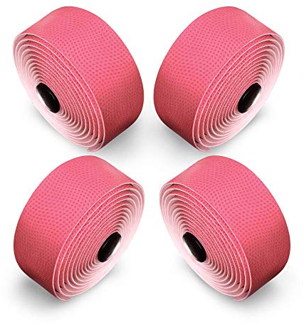 ALIEN PROS Bike Handlebar Tape PU (Set of 4) Pink - Enhance Your Bike Grip with These Bicycle Handle bar Tape - Wrap Your Bike for an Awesome Comfortable Ride (Set of 4, Pink)