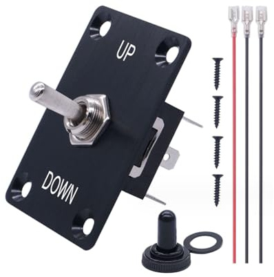 Viviance Pannello Interruttore a levetta a 3 Pin 12V 15A On/off/On su Giù momentaneo per verricello Salpa Ancora Marino