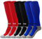 MaoXinTek Fußballsocken Sportsocken Kinder Knie Lang Stutzen Jungen Mädchen Atmungsaktiv Verschleißfest Fußball Strümpfe für Laufen, Sportlich Training Socken Geschenk für 8-12 Jahren, 3 Paare