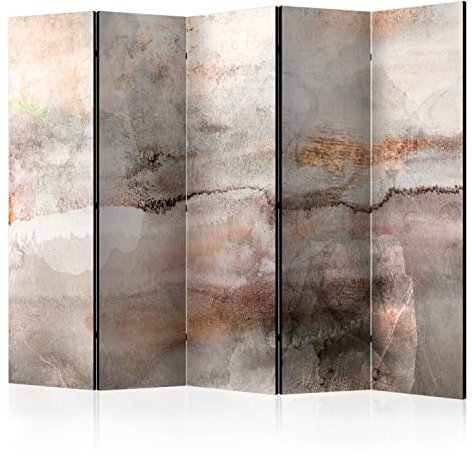 murando Akusticher Raumteiler Abstrakt Foto Paravent 225x172 cm beidseitig auf Vlies-Leinwand Bedruckt Akustikschaum Trennwand Spanische Wand Sichtschutz Home Office Natur Botanik Blumen f-A-0921-z-c