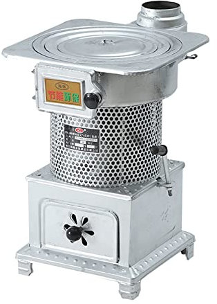YYUINU Poêle À Bois sans Fumée À Économie D’énergie De 5 KW, Poêle À Granulés De Chauffage/Cuisson, Poêle À Bois De Camping De Jardin Intérieur/Extérieur,Silver