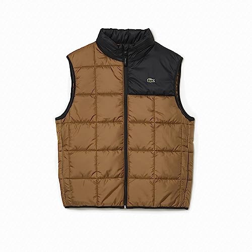 Lacoste Herren Weste BH1585, Männer Stepp-Weste,ärmellos,Regular Fit,Braun,50