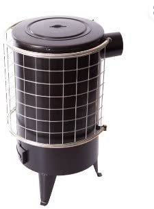 El Almacen Del Profesional, Estufa Grande Redonda De Leña, Salida Tubo 120Mm, Potencia 9,5Kw Para Calentar Una Superficie De 50 M², Chapa Negra