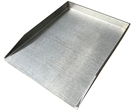 SunshineBBQs BBQ Hot Plate Griddle Plancha in Stainless Steel 304 Universal for Most BBQ Gas Grills and Charcoal Grills (25cm x 30cm)