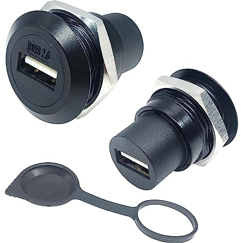PENGLIN 2 Stück USB 2.0 Buchse Einbau Adapter, | USB 2.0 Typ A Einbaubuchse, USB2.0 Kupplung Buchse auf Buchse