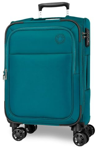 Movom Atlanta Maleta de Cabina Verde 37x56x20 cms Blanda Poliéster Cierre TSA 34L 2,9 kgs 4 Ruedas Dobles Equipaje Mano