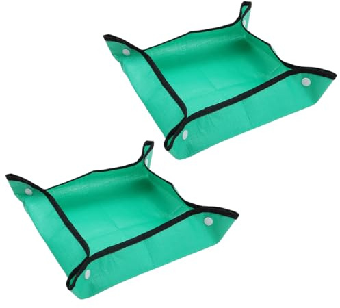 ZONADAH Lot de 2 tapis de rempotage de plantes, 50 x 50 cm, tapis de changement de sol, bac de pot étanche, accessoires de jardin pour légumes, plantes d'intérieur, plantes succulentes, cactus, pots