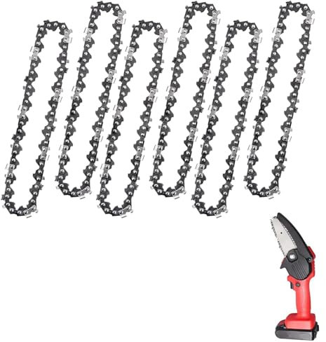 PRVCFZ 6PC 6 Inch Chains, Cordless Replacement Chains for Tree Chainsaws, DFESNB06HYUK