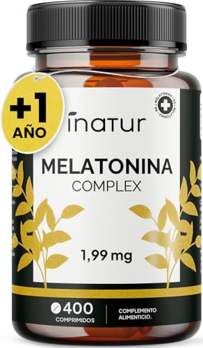 Melatonina pura 1,9 mg complex 400 comprimidos con Magnesio y Pasiflora | + 1 Año de Suministro | Inductor del Sueño Natural con Vitamina B6 - Sin Gluten, Apto Veganos