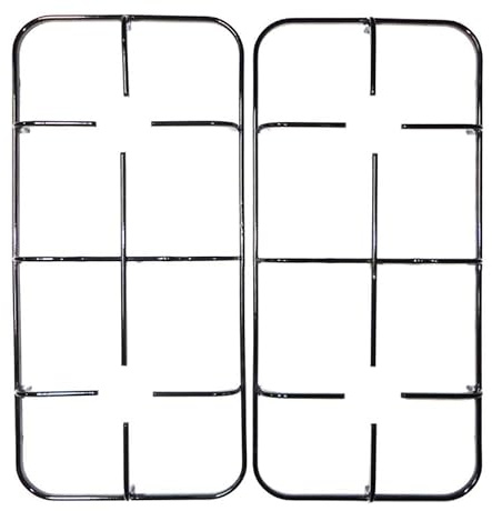 FIGEVIDA Kit 2 griglie in ferro smaltato nero lucido 456 x 213 mm. per cucina piano cottura 4 fuochi a gas - P3651/2KIT adatto per NARDI