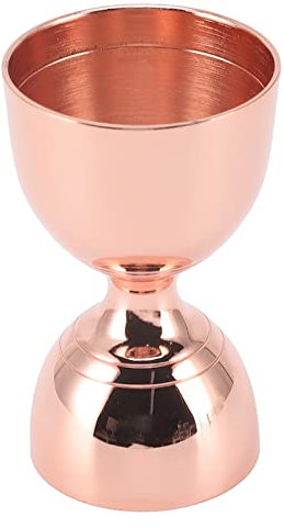 Dispensadores de vino/Soakers, Barra de apertura Jigger Acero inoxidable fuerte para bebidas fuertes 30/60 Ml Rose Gold Cocktail Jigger, ancho (30/60 ml de oro rosa)