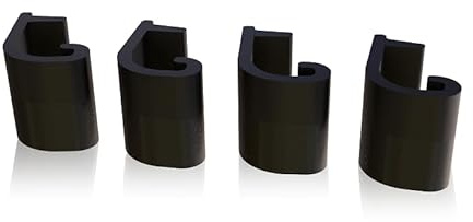 Nozzleboss 4er Set Verschlussclips kompatibel mit Ikea Samla 5L 11L 22L 45L 65L 130L Klarsichtbox Klammer (Schwarz, 130L)