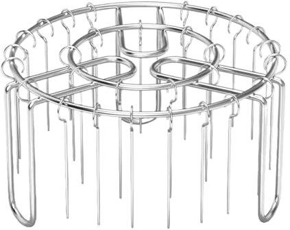 Griglia per friggitrice ad aria, in acciaio inox, resistente al calore, supporto verticale per barbecue, spiedini, riutilizzabile, antiruggine, per friggitrice ad aria, in acciaio inox, per pesce