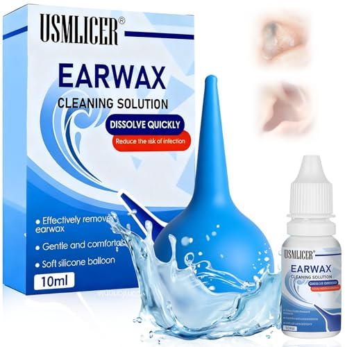 Ohrenschmalzentferner 10 ml, Wiederverwendbarer Ohrreiniger, Bequem ohrreiniger für erwachsene, perfekt zur Ohrreinigung, Für die ganze Familie