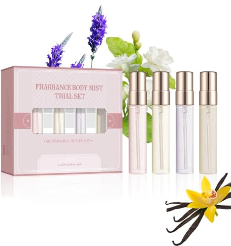 Calendrier De L'avent Mini Parfum, 4 Pièces Minis Parfum Femme Coffret De Parfums,Brume Parfumée Femme,Ecdf Parfumé Phéromones Pour Femmes,Calendrier de l'Avent 2025 Parfums Cheveux Femmes