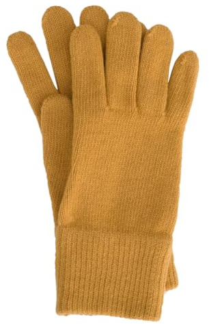 FosterNatur, Guanti in lana merino da donna/guanti con dita, 100% lana merino extra fine, 7.5
