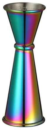 Misurino a cono per cocktail Doppio cocktail Jigger, 4,75 pollici, da 0,5 once a 2(Rainbow 1oz 2oz)