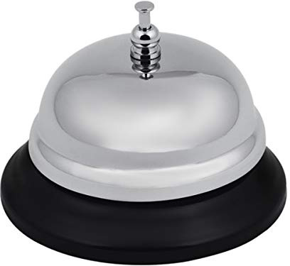 ISO Trade Tischklingel Metall 8,5 x 6 cm Silber 5869
