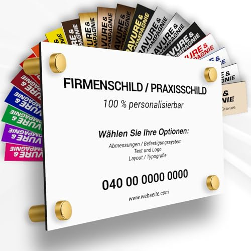 Plaque Professionnelle PVC Personnalisée - Plaque professionnelle Médecin, Infirmier, Avocat - Plaque Gravée - Dimensions, Couleur, Taille, Texte, Logo personnalisable (Blanc Texte noir)
