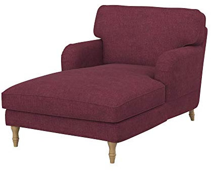 Soferia Überzug Kompatibel Mit Stocksund Recamiere Bezug Schonbezug Chaiselongue-Bezug Husse Wasserabweisend Fleckschutz Softi Rot Bordeaux