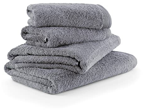 MÖVE Superwuschel Handtuch-Set, 2 Duschtücher 80 x 150 cm & 2 Handtücher 50 x 100 cm, Made in Germany, 100% Baumwolle, stone