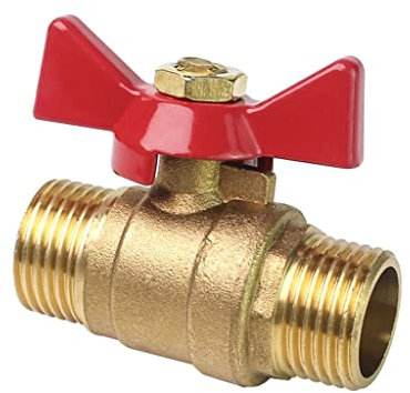 WYNLBZQ Anschlussrohr Quick Zweiwegeventil, 1/4 3/8 1/2 3/4 Messing Abschaltung Kugelhahn Mit Schmetterlingsgriff for Brennstoffgas Wasser Öl Luft 1 Stücke (Color : DN8, Size : M-M)