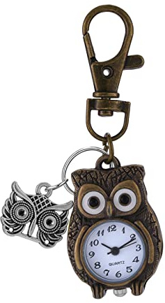 Avaner Schlüsselanhänger Taschenuhr, Rucksack Gürtel Taschenuhr, Schlüsselanhänger Uhr mit Anhänger, Clip on Schlüsselschnalle Revers Uhr für Damen und Herren