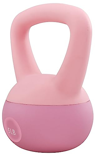 Signature Fitness Weiche Kugelhanteln – mit Meer und Eisensand gefüllte Gewichte für Damen und Herren – farbkodierte weiche Vinyl-Kugelhanteln, 2,3 kg