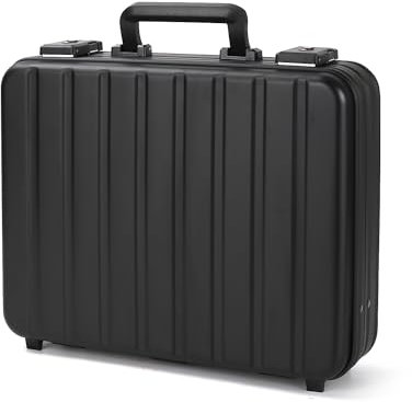 urecimy Aluminium 14 Zoll Laptop Aktentasche Hartschalenkoffer TSA Kombination Schloss Flightcase Abnehmbarer Schaumschmuck und Uhr tragbare Tragetasche