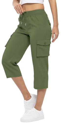 SCBFDI Pantalon Pyjama Femme Cargo Femme Pantalon Viscose Sarouel Femme Pantalon Treillis Femme Pantalon Beige Femme Travail Pantacourt+Femme Cargo Femme Bas Jogging Femme Pantalon Vert XL