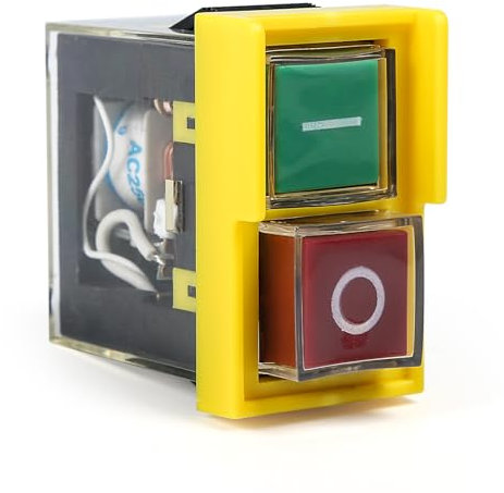 KJD6 Interruttore di Sicurezza 220V Bipolare AC 250V 6A a Pulsante Magnetico Start-Stop Con Protezione IP55