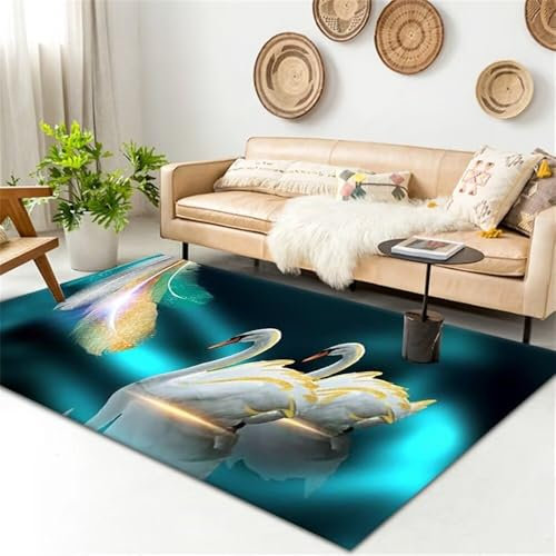 RUGMRZ Küchen Vorleger Der Geometrische, Moderne Wohnzimmer-Sofateppich Ist rutschfest, Schmutzabweisend Und Pflegeleicht Zimmer Deko Teenager Blau Kuschelige Teppiche Teppich Design Küchen Vorleger