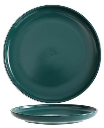 AIYoo 2 Pack Porcelain Dinner Plates,6 inch Dessert Salad Plates | Ceramic Dinnerware Plates,Food Serving Dishes Set,Small Round Plates for Pasta,Snack,Fruit,Appetizers,Dessert,Green