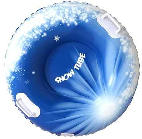 Limtula Aufblasbare Schneerohrschlitten Mit Griffen Aufblasbare Skiginge PVC Rodelröhrchen Protable Winter Schneeschlittenspielzeug