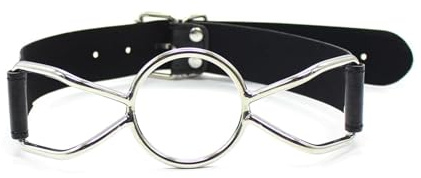 WEJFHBCOV Bâillon buccal BDSM avec anneaux métalliques, bâillon buccal flirt for femmes hommes couples écarteur de bouche bondage érotique bouche BDSM jeu de rôle jouet sexuel(L)