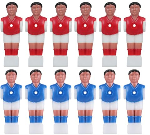 MOTHNUR Giocatori Calcio Balilla senza Attrezzi in Plastica Set 12 Pezzi di Ricambio Sostituzioni Uomo Calcio Balilla per Biliardino da Tavolo per Gioco Sociale e Competizioni