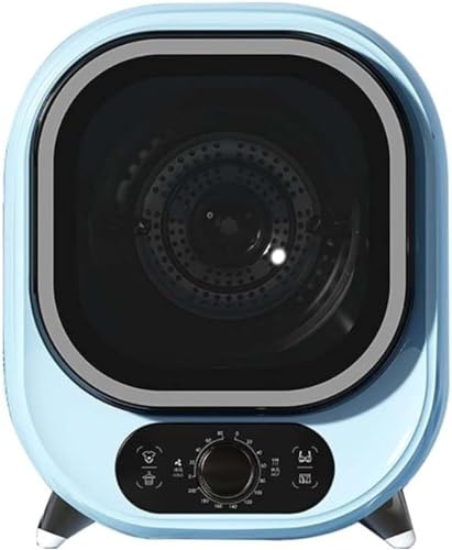Asciugatrice a condensazione portatile, asciugatrice compatta con capacità di 5 kg e centrifuga da 0,8 kg, design ventilato ideale for piccoli spazi (blu/verde/bianco/rosa)(Blue)