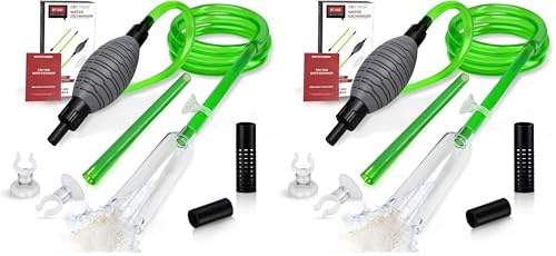 boxtech Aquarium Reiniger, Aquarium Wasserwechsel, Aquarium-Reinigung Sand Filter Fisch Tank Kiesfilter Einstellbare Durchflussregelung für Wasserwechsel (Packung mit 2)
