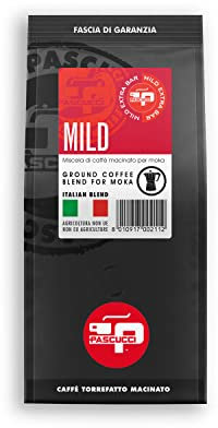 Caffè Pascucci | Caffe macinato Per Moka Caffettiera Napoletana Miscela Bar Extra Mild Tostatura Chiara Caffe In Polvere 250 g Pacchetto Salva Aroma