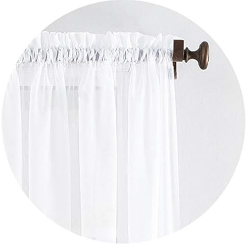 Megachest Woven Voile Slot Top Curtain 2 Panels (pure white, 78 wideX72 drop(W200cmXH183cm))