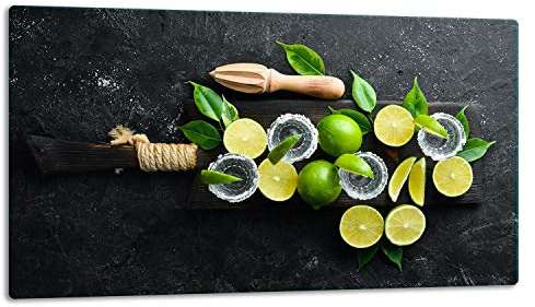 TMK ArtDeko Glasschneidebrett für die Küche 52x30cm – Robust, Hygienisch & Rutschfest – Schneidebrett Glas aus gehärtetem Material – Zusätzliche Arbeitsfläche – Vielseitige Nutzung