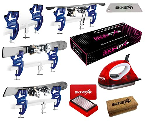 SkinStar Skiwax Set Skiwachs Starter Set Skispanner 24 Hours Ski Vise 6- teilig