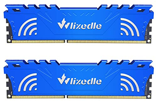 Wlizedle DDR3 RAM 16GB Kit (2x8GB) 1333MHz CL9 U-DIMM Desktop Memory PC3-10600 240-Pin 1.5V 2Rx8 Dual Rank Channel Non-ECC Unbuffered PC Computer Sdram Sticks Module Upgrade, Blue