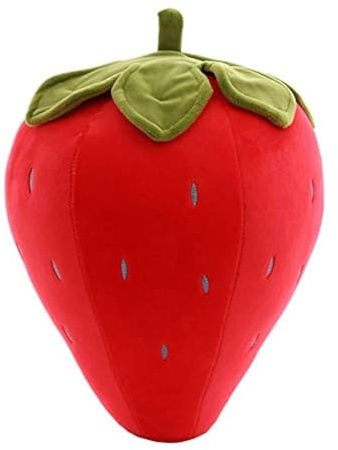 Martin Kench Erdbeere Plüschtiere Plüsch Dekokissen Kopfkissen Kissen Geburstagsgeschenke Sitzkissen Zierkissen für Kinderzimmer Sofa Dekoration (rot,22cm)