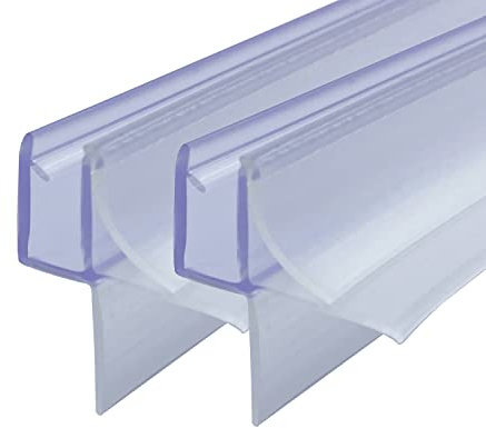 Joint de douche 2x80 cm,Ajustement parfait pour portes de douche en verre de 6 mm,Joint transparent,Joint de rechange imperméable pour douche,Protection contre les inondations