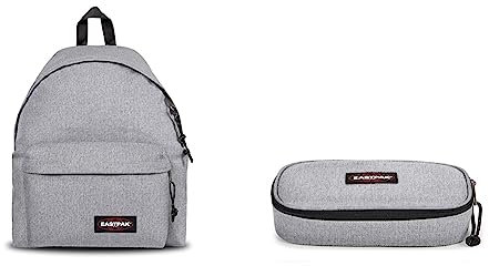 EASTPAK Padded Pak'r Mochila, 40 cm, 24 L, Gris (Sunday Grey) & Oval Stifteetui Sunday Grey