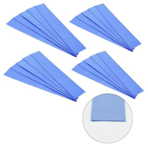 CTRICALVER Thermal Pads, 120 * 20 * 0.5mm Thermal Conductive Silicone Pads, with 6.0 W/mk Thermal Conductivity, for Laptop Heatsink CPU GPU SSD IC LED Cooler (20 pcs, Blue)