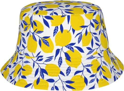 Zltegako Chapeau cloche jaune citron pour femmes, adolescents, voyage, été, chapeau cloche pliable tendance, Comme indiqué sur la photo, taille unique